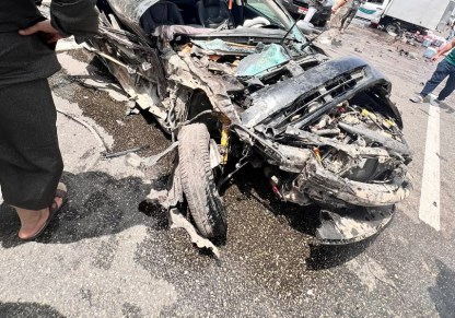 حادث تصادم بطريق شبرا الحر 