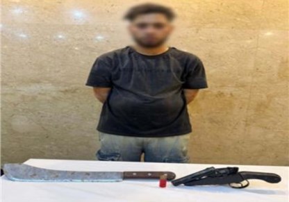 المتهم بعد القبض عليه