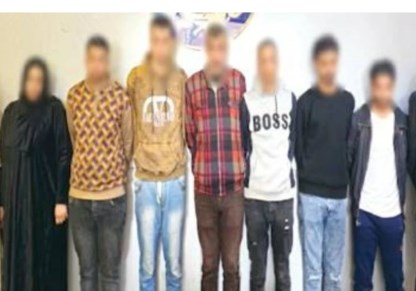 المتهمون أثناء المحاكمة