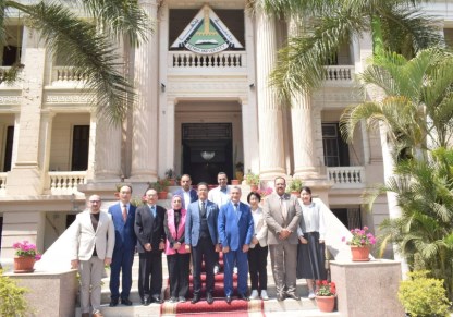 جامعة بنها تستقبل وفد صيني لتبادل الخبرات 