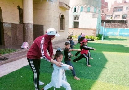 تدريبات الكاراتية بمركز شباب العبادلة