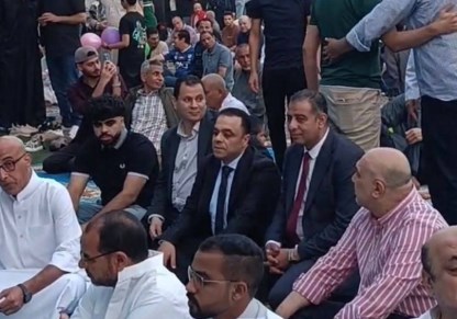 الفرماوي والنائب مجدي مسعود أثناء صلاة العيد 