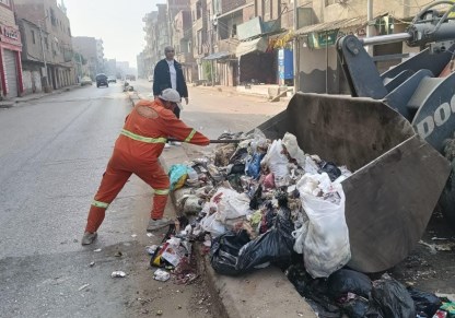 إزالة تجمعات القمامة خلال العيد بالقناطر 