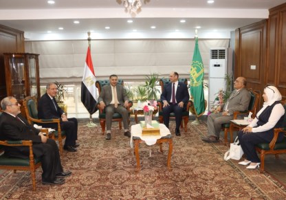 محافظ القليوبية يستقبل وفد حزب الحرية المصري 
