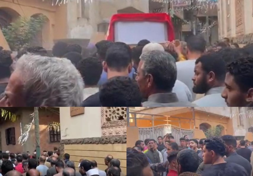 تشييع جثمان ربة منزل لقيت مصرعها على يد زوجها بطوخ