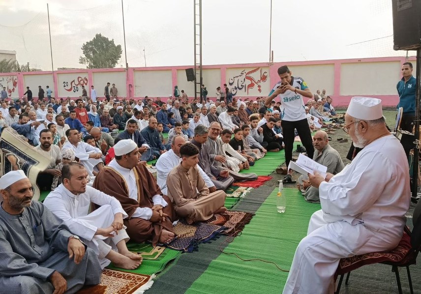 أثناء خطبة العيد بحضور فضيلة الشيخ إبراهيم الهدهد 