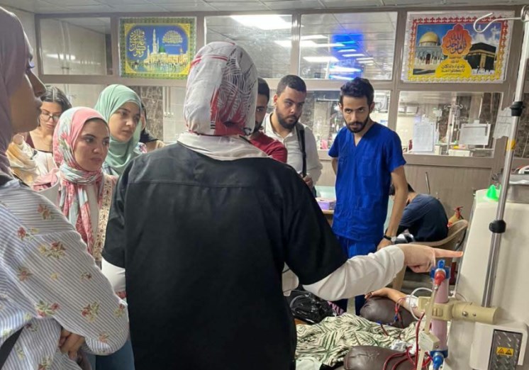 تدريب طلاب الامتياز بمستشفى بنها الجامعي 