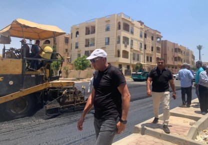 رفع  كفاءة الطرق بمدينة العبور