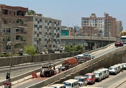  انقلاب مقطورة طوب تسير عكس الاتجاه في بنها