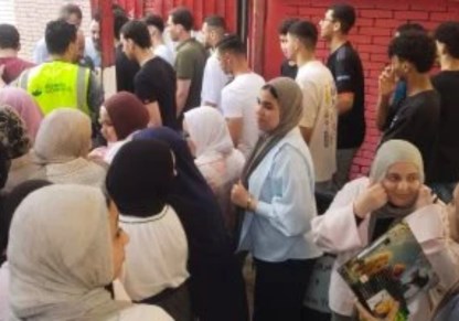 تفتيش طلاب الثانوية العامة قبل الدخول للجان بالقليوبية