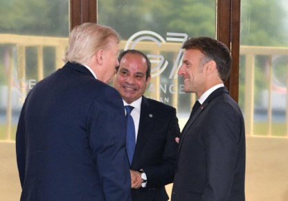 لقاء السيسي وترامب على هامش قمة السبع.