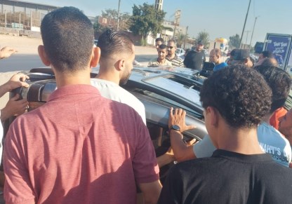 إصابة شخص في حادث تصادم سيارة ودراجة نارية بمخرج بنها قبل ميت عاصم