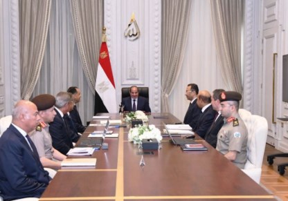 جانب من اجتماع الرئيس السيسي