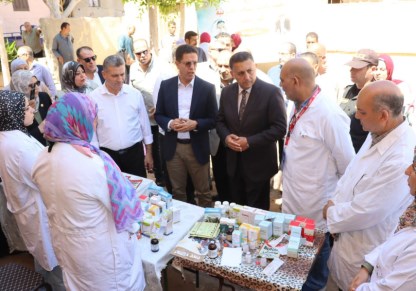 محافظ القليوبية ورئيس جامعة بنها يدشنان قافلة تنموية