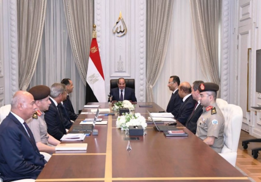 جانب من اجتماع الرئيس السيسي